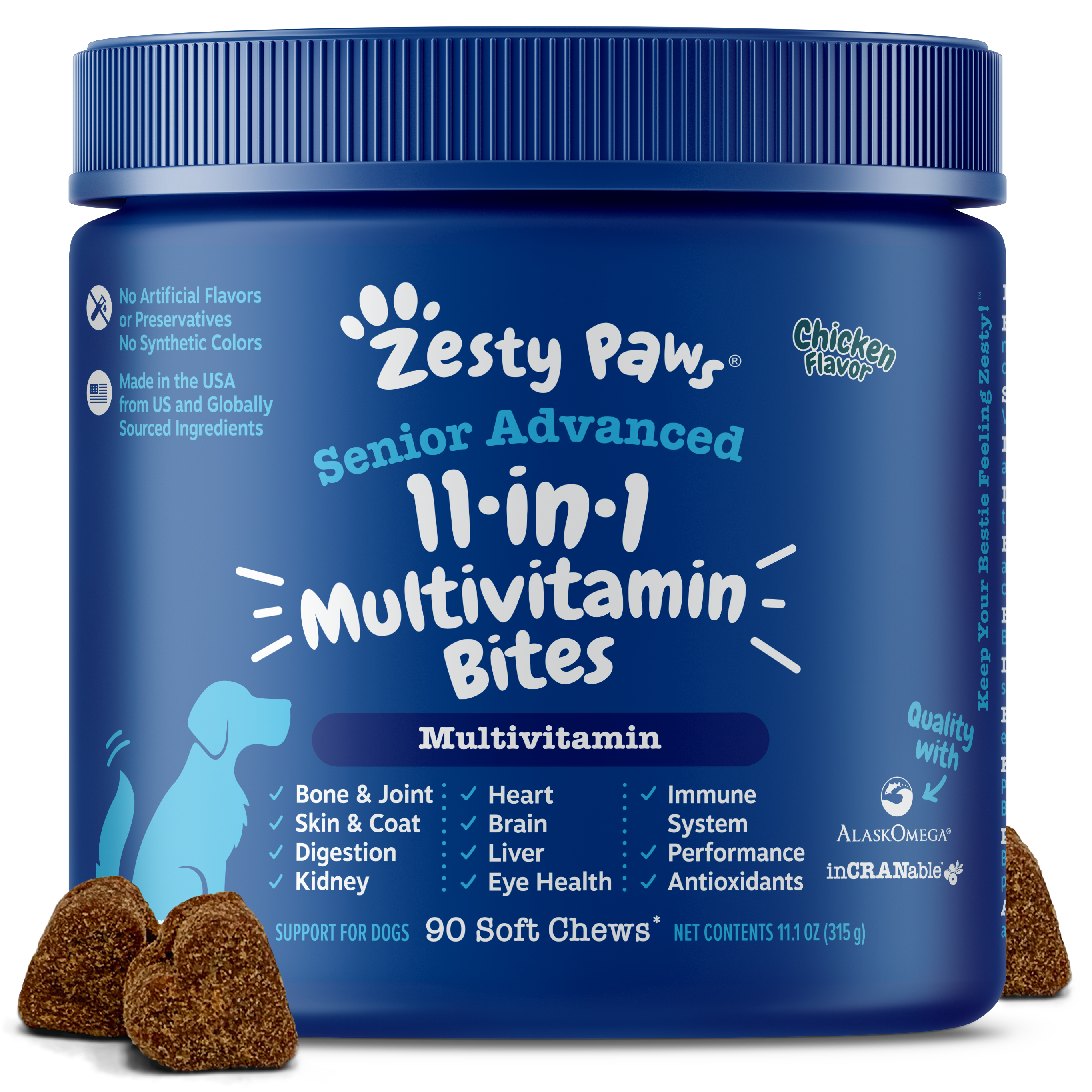 Senior Advanced 11-in-1 Multivitamin Bites for Senior Dogs